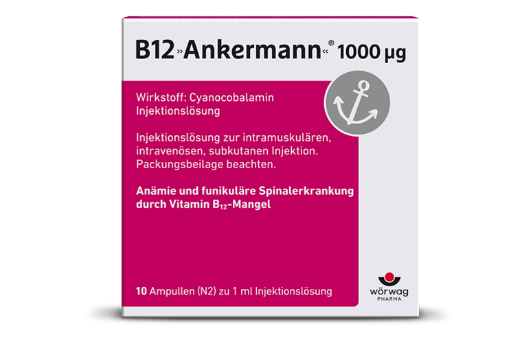 B12 Ankermann® Injekt, eine Vitamin B12 Spritze, ist hochdosiert und kann bei einem schwerwiegenden Mangel an Vitamin B12 helfen.