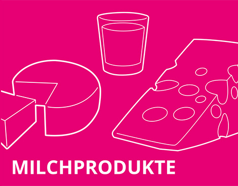 Milchprodukte als Vitamin B12-haltige Lebensmittel.