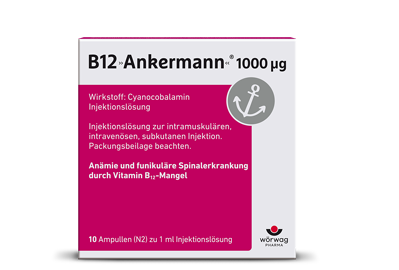 Packshot B12 Ankermann® Injekt: Vitamin B12-Spritze (B12-Injektion) bei Vitaminmangel